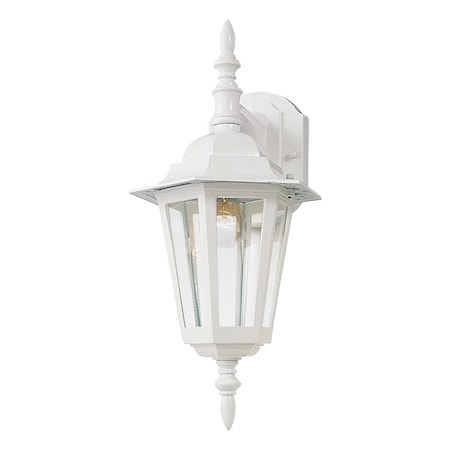 Maxim Builder Cast 1-Light 8" Wide White Outdoor Wall Sconce 3002CLWT